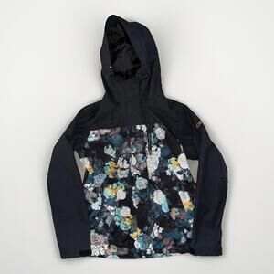 Roxy Dry Flight Jacket Floral Print Medium 10K Black